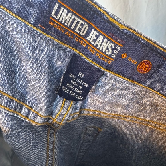 Y2K The Limited Split Blue Denim Knee Length Pencil Skirt Size 10 - Picture 5 of 5